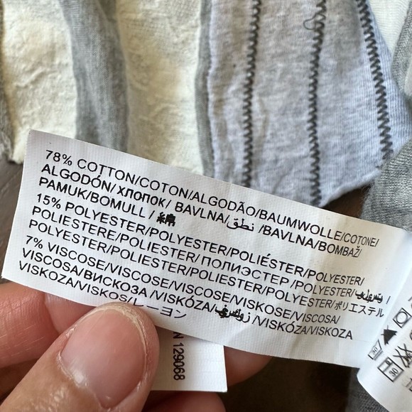 NWOT DESIGUAL Sleeveless Striped Patch Style V-Neck Tunic Top Grey - Picture 10 of 12